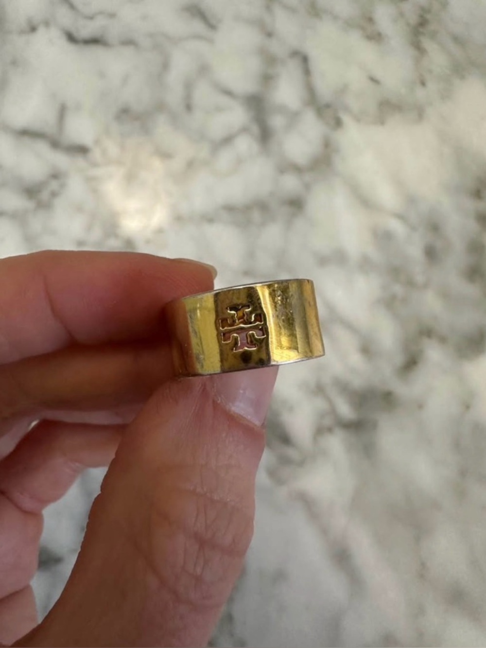 Tory Burch Wide Gold Ring